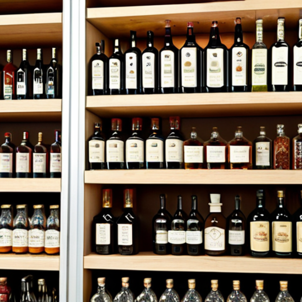 홈메이드 술 보관법 - The Ideal Storage Environment**

"A brightly lit, well-organized pantry shelf. Several dark amber gl...